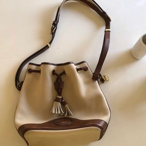 Dooney and Bourke tan and dark brown bag